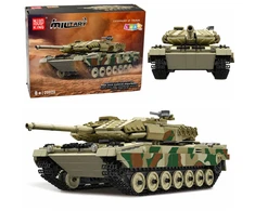 Lean Toys Leopard Military Tank Remote Controlled RC Construction Bricks 1100 pcs.