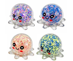 Lean Toys Gniotek Sensoryczny Ośmiorniczka Kulki Antystresowy Świecący 8,5 cm