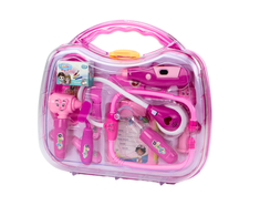 Lean Toys Medicininis rinkinys vaikams „Little Doctor“ su garsais ir šviesomis, rožinis