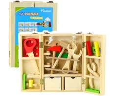 Lean Toys Medinių Įrankių Rinkinys Vaikams, 35 vnt.