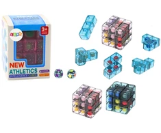 Lean Toys Logikos Kubo Dėlionė Rožinė