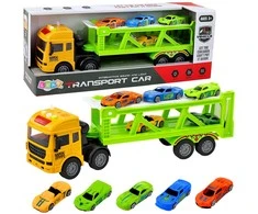 Lean Toys Žaislinis vilkikas su automobiliais 35 cm
