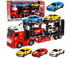 Lean Toys Transporteris su 4 automobiliais