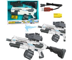 Lean Toys Baterijomis varomas M416 vandens pistoletas su 1350 ml rezervuarais