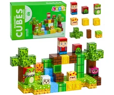 Lean Toys Magnetinis konstruktorius „Pixel World“, 80 vnt.