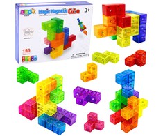 Lean Toys Magnetinės kaladėlės - kūrybiniai kubeliai, 9 vnt.