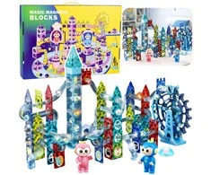 Lean Toys Magnetiniai blokeliai 118 vnt.