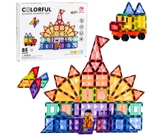 Lean Toys Magnetiniai blokeliai 85 vnt.