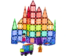 Lean Toys Magnetinės kaladėlės 100 vnt.