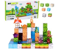 Lean Toys Magnetiniai konstruktoriaus kubeliai 114 vnt.