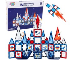 Lean Toys Magnetinis konstruktorius Window Art X6010, 90 vnt.