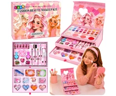 Lean Toys Makiažo rinkinys rožinė dėžutė