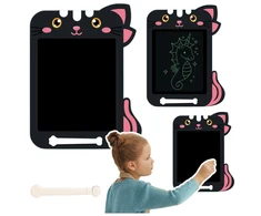 Lean Toys Piešimo planšetė juodos katės formos Znikopis – LCD