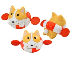 Lean Toys Mechaninis vonios žaislas lapė su ratu