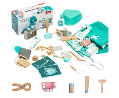 Lean Toys Medinis gydytojo ir dantisto žaidimų rinkinys su 20 elementų