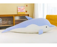 Lean Toys Mėlynas delfinas minkštas žaislas 30 cm
