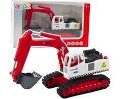 Lean Toys Vikšrinis ekskavatorius su metaliniu kaušu ir šviesos bei garso efektais
