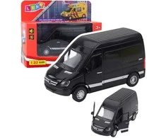Lean Toys Juodas metalinis sunkvežimis su garsais ir šviesomis, 12x6x7 cm