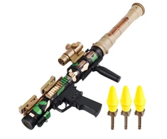 Lean Toys Karinis žaidimų rinkinys su RPG bazuka ir šalmu
