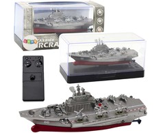 Lean Toys Karinis nuotoliniu būdu valdomas laivas RC, sidabrinis 15 cm
