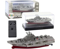 Lean Toys Karinis nuotoliniu būdu valdomas laivas RC, sidabrinis 15 cm