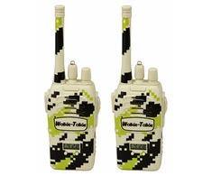 Lean Toys Vaikiškos racijos su USB įkrovimu, ryšio nuotolis iki 200 m, kamufliažinės, 2 vnt.
