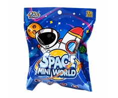 Lean Toys Mini bazinės figūrėlės Kosmonautas Kosmoso rinkinys Planetos Kosmoso mini pasaulis