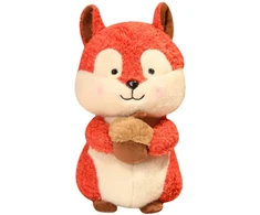 Lean Toys Pliušinis žaislas - voveriukas su riešutu, 25 cm