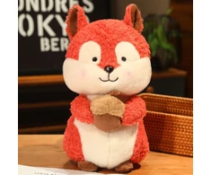 Lean Toys Pliušinis žaislas - voveriukas su riešutu, 25 cm