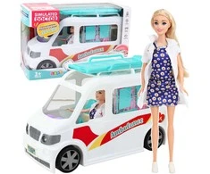 Lean Toys Žaislinė greitoji pagalba balta