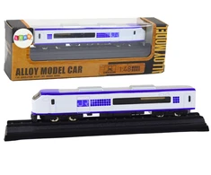 Lean Toys Kolekcinis modelinis geležinkelio vagonas 1:48, metalinis, baltai mėlynas