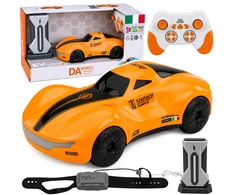 Lean Toys Nuotoliniu būdu valdomas automobilis su gestų valdymu ir garų efektu, oranžinis, 24,2 × 13 × 8 cm