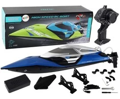 Nuotoliniu būdu valdomas motorlaivis Lean Toys, mėlynas/juodas, 9 d.