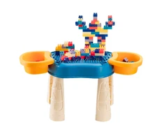 Lean Toys Daugiafunkcinis vaikiškas stalas 4 viename, mėlynas