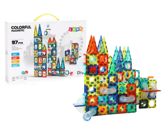 Lean Toys Magnetiniai blokai su kamuoliukų trasa, 168 elementai