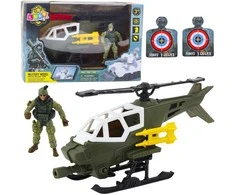Lean Toys Karinis sraigtasparnis su kareivio figura