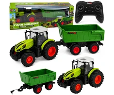 Lean Toys Traktorius su priekaba 1:24