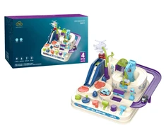 Lean Toys Interaktyvi vaikų kliūčių trasa su keturiais automobiliais