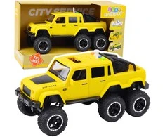 Lean Toys Geltonas 6x6 visureigis su garso ir šviesos efektais
