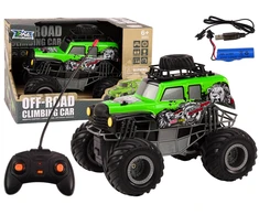 Lean Toys Nuotoliniu būdu valdomas automobilis 1:16 Žalias