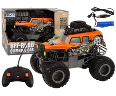 Lean Toys Oranžinis Nuotoliniu būdu valdomas automobilis Off-Road RC Remote Control Car 1:16 Oranžinis
