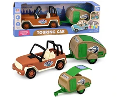 Lean Toys Visureigis su kemperiu (žalia, ruda)
