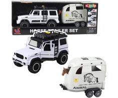 Lean Toys Visureigis su priekaba ir arklio figūra, šviesos ir garsai