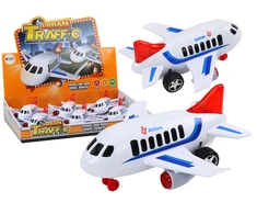 Lean Toys Baltas keleivinis lėktuvas su šviesos ir garso efektais