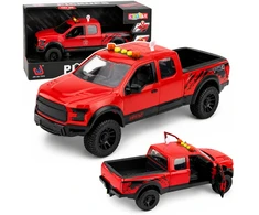 Lean Toys Žaislinis automobilis su šviesos ir garso efektais, raudonas, 34 x 12 x 14 cm