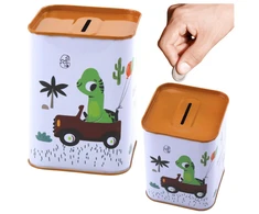 Lean Toys Metalinis taupyklės dinozauras automobilyje 11x8 cm