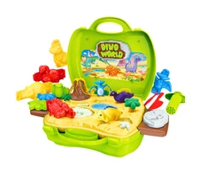 Lean Toys Dinozaurų pasaulio modelinas lagamine