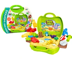 Lean Toys Dinozaurų pasaulio modelinas lagamine