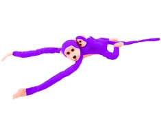 Lean Toys Pliušinis žaislas - beždžionė su mažyliu, 70 cm