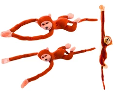 Lean Toys Pliušinis žaislas - beždžionėlė su garsu, 80 cm